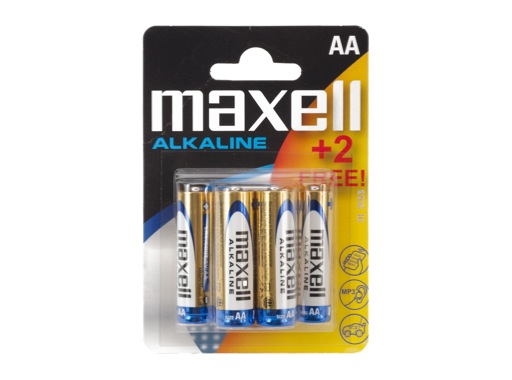 MAXELL Piles alcalines LR06 AA 1.5V - Pack 4+2