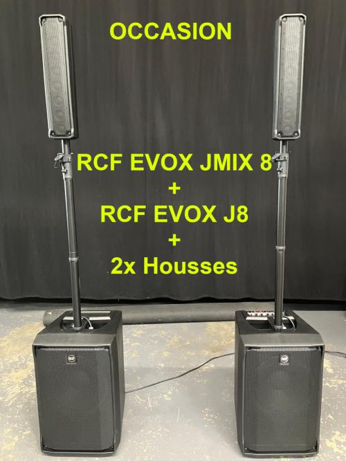 🚨DESTOCKAGE🚨 Modèle d'occasion  🚨 ✅ Lot non dissociable RCF EVOX J8 + JMIX8 + 2x Housses comprenant: 1x RCF EVOX J8 + Tubes + Câbles alimentation et HP 1x RCF EVOX JMIX8 + Tubes + Câbles alimentation et HP 2x RCF COVER EVOX J Quelques trace d'utilisations, de griffes et 1 fissure ne gênant pas le fonctionnement (voir photos) ✅ Tarif : 1400€ TTC - TVA 20% - Prix non négociable (au lieu de 2488€ TTC prix public conseillé neuf complet ) ✅ Matériel d'occasion, Bon état général, Parfait état de fonctionnement ✅ Pas de vente à distance, pas d'expédition, pas de réservation, pas d'échange : 1ier arrivé = 1ier servi