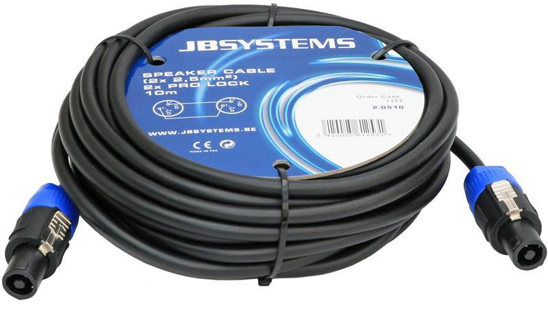 JB SYSTEMS 2-0510 Câble haut-parleur HP, 2x prolock 10m