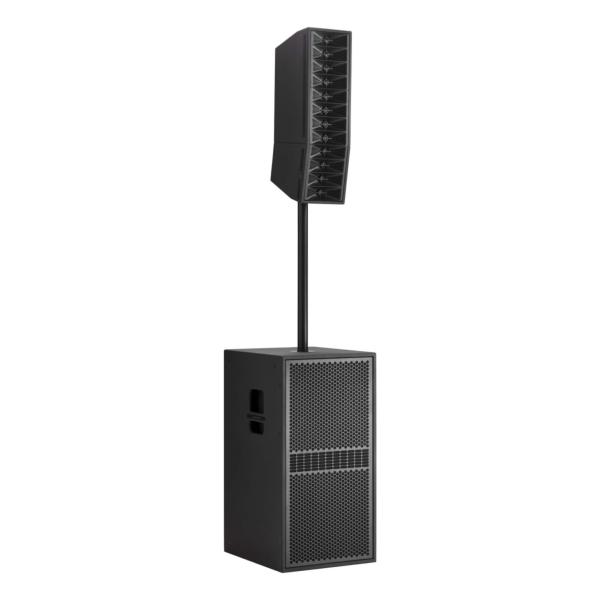 Audiophony MOJO Signature système son colonna actif amplifié  avec un caisson 2×12", une colonne médium 3×5" et des hautes fréquences 12×1" avec pavillon + mixer avec DSP + Bluetooth 5.0 TWS