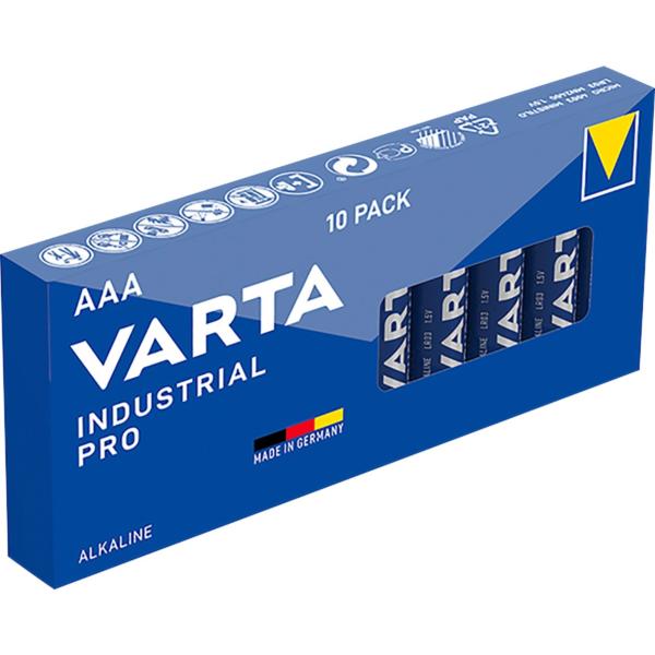 VARTA Piles alcalines LR06 AA 1.5V Industrial Pro - Pack de 10