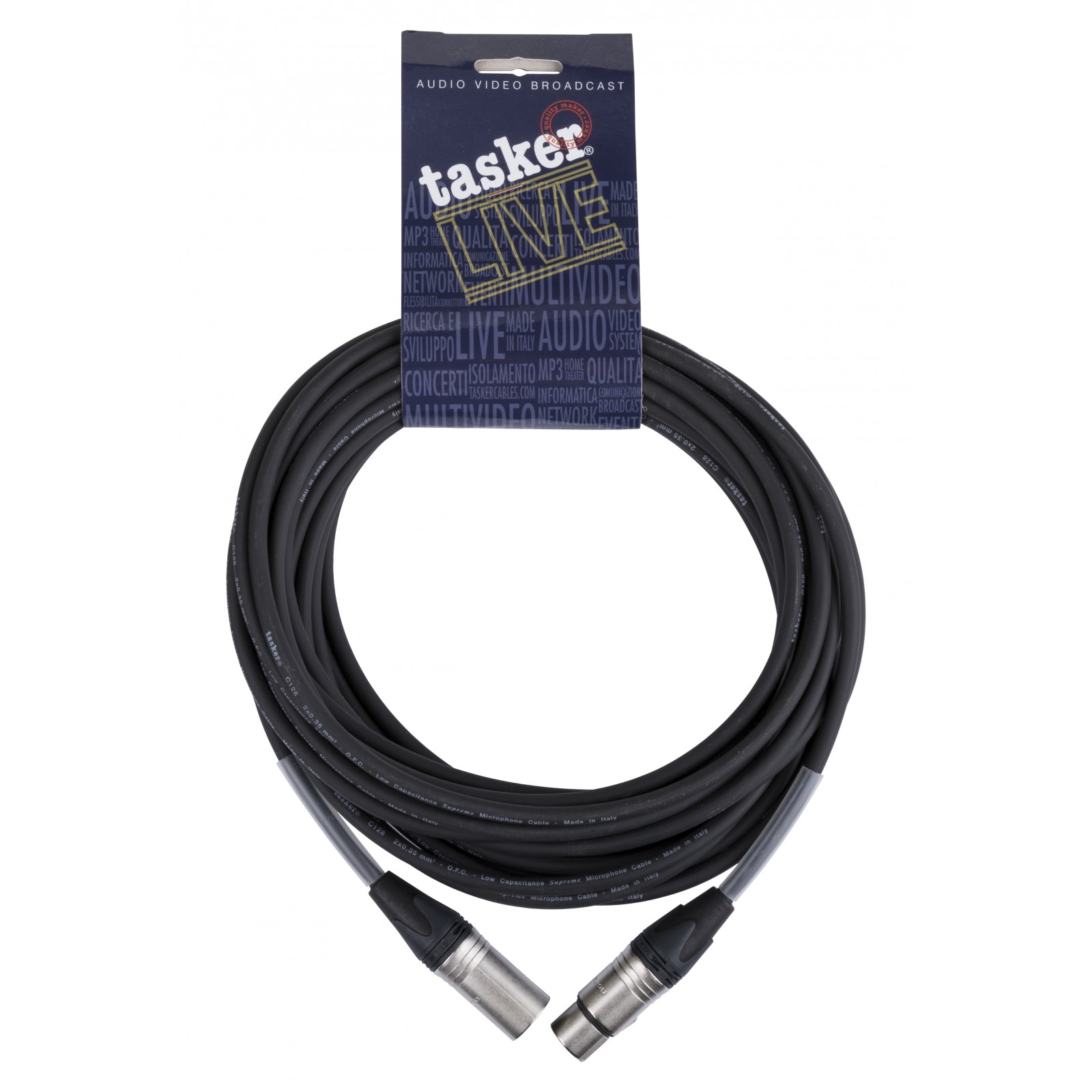 TASKER RF3310 C128 Câble audio et dmx xlr mâle / femelle neutrik 10m