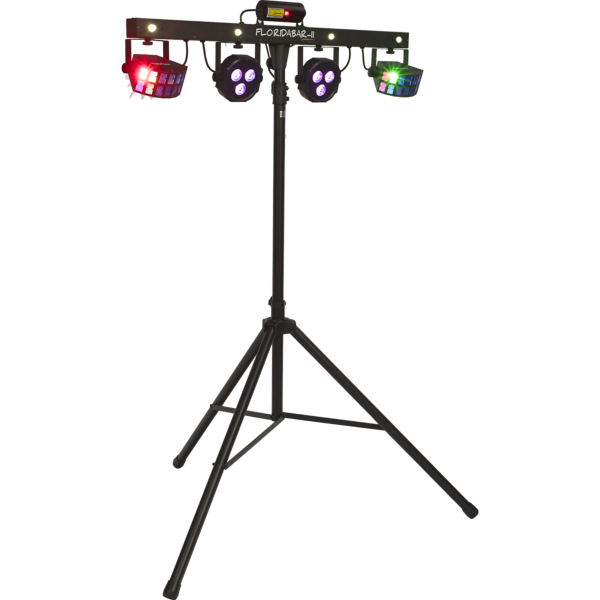 Algam Lighting FLORIDA BAR II Barre de projecteurs Led PAR + Derby + Laser + Pied + Housses