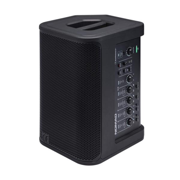 AUDIOPHONY NOMAD Enceinte portable active 8" de 200W sur batterie avec mixer 5 voies, effets Reverb et Chorus, Bluetooth TWS 5.0 et App mobile