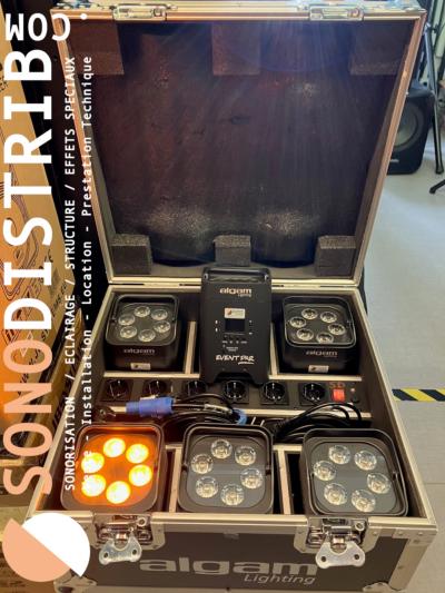 sonodistrib 🚨DESTOCKAGE🚨 Modèle d'occasion 🚨 Suite renouvellement de notre parc de matériel ✅ Kit composé de 6x PAR LED sur batterie Algam Lighting EventPar + Flight-Case chargeur sur roulettes ✅ Tarif : 1250€ TTC - TVA 20% (au lieu de 1923€ TTC prix public conseillé neuf) - Prix non négociable ✅ Matériel d'occasion, Bon état général, Parfait état de fonctionnement ✅ Pas de vente à distance, pas d'expédition, pas de réservation : 1ier arrivé = 1ier servi