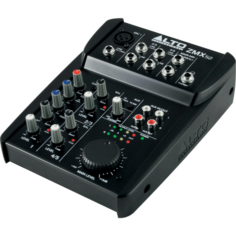 ALTO PROFESSIONAL ZMX52 console de mixage compacte 1 entrée Line/mIc + 2 Stéréo - 1 master