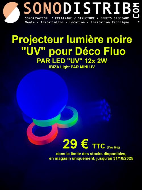 🎃🎃🎃🎃🎃🎃🎃🎃🎃🎃🎃🎃🎃🎃🎃 Projecteur lumière noire  "UV" pour Déco Fluo 🎃🎃🎃🎃🎃🎃🎃🎃🎃🎃🎃🎃🎃🎃🎃 Tarif : 29€ TTC (TVA 20%) ✅ IBIZA Light PAR MINI UV - PAR LED "UV" 12x 2W * Dans la limite des stocks disponibles en magasin uniquement, jusqu'au 31/10/2025. Voir conditions en magasin. Chez Sonodistrib.com  #Halloween2025 #Halloween #soiree #soireedansante #soireeentreamis #soireefestive #jeudelumière #jeuxdelumiere #sonodistrib #sono #sonorisation #SonorisationPro #SonorisationProfessionnelle #enceintebluetooth #Lille #seclin #nordpasdecalais #ideedeco #lumierenoire #uv #lumiereuv #fluorescent #soireefluo