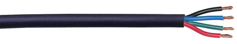 TASKER C288 (4x2,5) Câble haut-parleur HP, section: 4 x 2.5mm², noir, bobine 100m