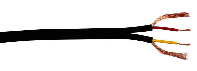 TASKER C118 noir stéréo audio cable, section: 2x0,14mm², noir, 100m